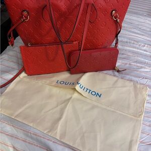 Louis Vuitton Red Tote Bag